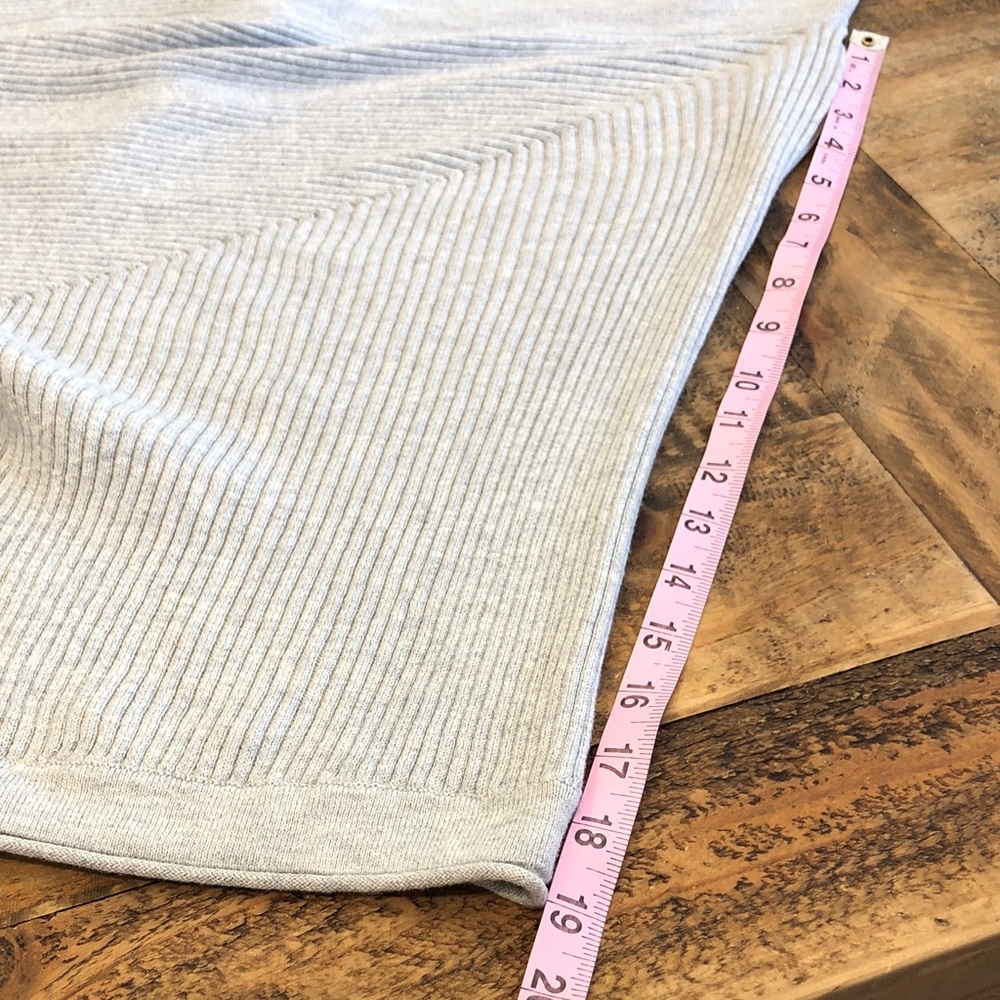 Chico's Light Gray Open-Front Ribbed Cardigan - Picture 7 of 8